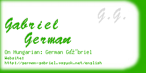 gabriel german business card